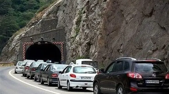 ترافیک سنگین در مسیر شمال به جنوب جاده چالوس + جرئیات