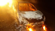 پژو 206 هم سقوط کرد و راننده اش زنده زنده در آتش سوخت