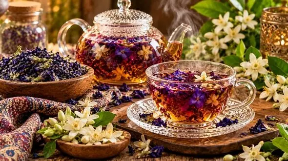 آموزش تهیه دمنوش بهارنارنج و گل گاوزبان در خانه