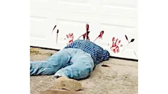 سر بریده یک مرد در جلوی پارکینگ / شوخی که همه را به وحشت انداخت + عکس