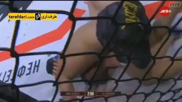 امیرعلی اکبری در نخستین مبارزه MMA حریف قدر خود را ناک اوت کرد + فیلم