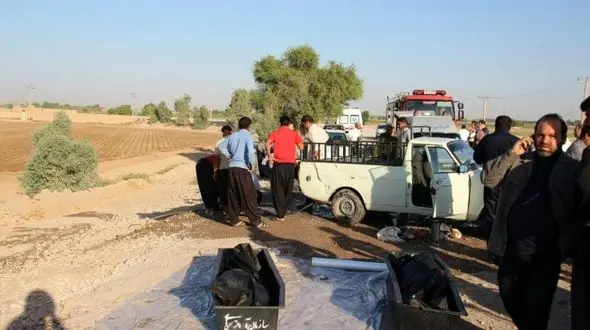  مرگ 2 مرد درسقوط وانت بار به کانال آب دزفول
