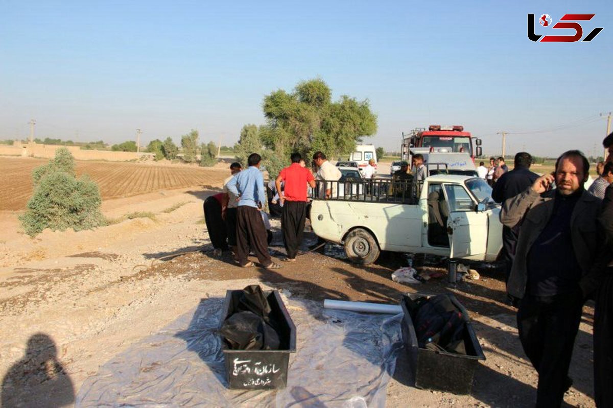  مرگ 2 مرد درسقوط وانت بار به کانال آب دزفول