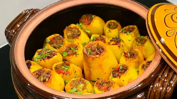 آموزش پخت دلمه سیب زمینی + فیلم