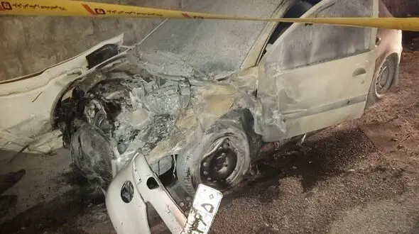 تصادف مرگبار و آتش‌سوزی در بزرگراه تهران-کرج / پسر بچه ۱۰ ساله در آتش سوخت و جان باخت