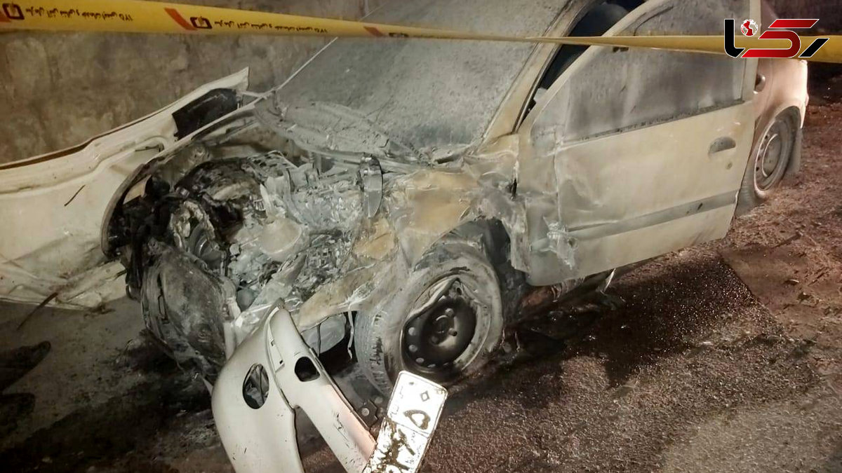 تصادف مرگبار و آتشسوزی در بزرگراه تهران-کرج / پسر بچه ۱۰ ساله در آتش سوخت و جان باخت