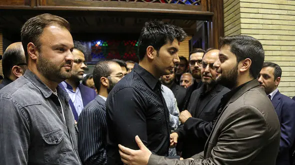 فرزاد فرزین در مجلس ختم پدر سردار حقانیان +عکس