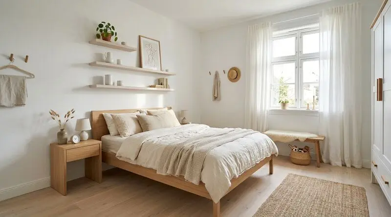 دکوراسیون اتاق خواب سفید دخترانه