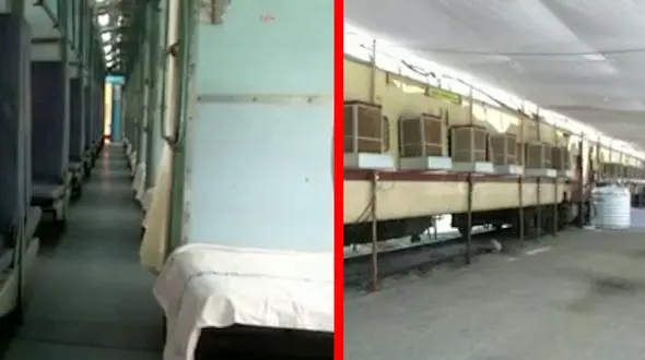 این قطار بیمارستان کرونا شده است + فیلم 