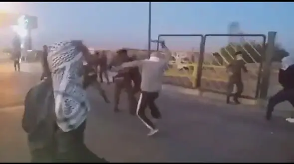 فیلم درگیری جوانان جویای کار با حراست شرکت نیشکر