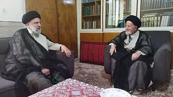 دیدار دکتر رئیسى با آیت‌الله شاهچراغی
