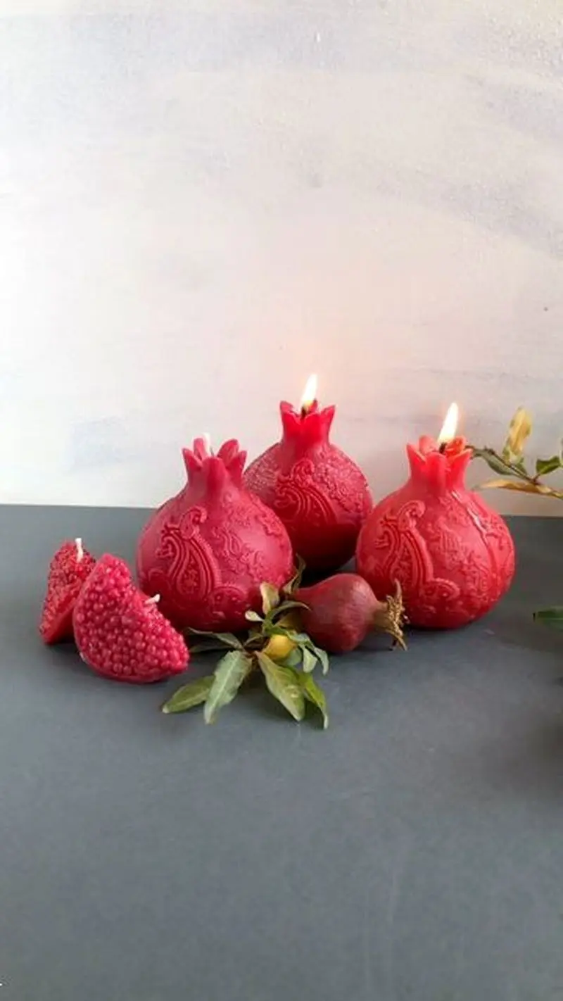 مدل شمع یلدایی | مدل شمع یلدایی جدید ۱۴۰۴ با طرح انار و هندوانه که عروس های باسلیقه عاشقشن!