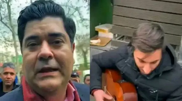 آواز اصیل؛ نوازنده های خیابانی آهنگ ایران میزدن یهو سالار عقیلی اومد خوند غلغله شد