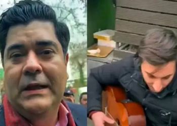 آواز اصیل؛ نوازنده های خیابانی آهنگ ایران میزدن یهو سالار عقیلی اومد خوند غلغله شد