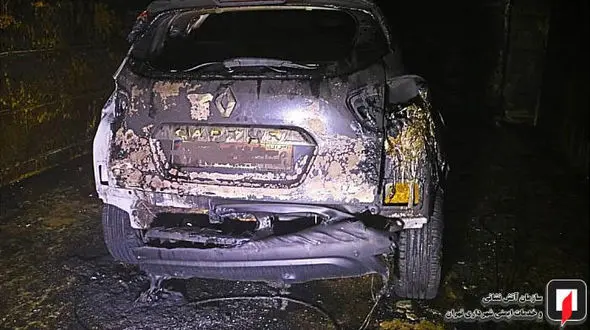 رنو کپچر در دارآباد جزغاله شد + عکس