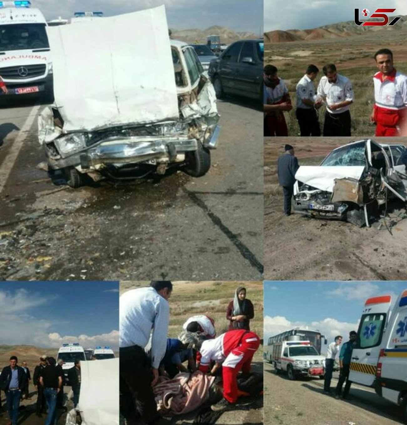 عکس های وحشتناک از تصادف خونین در جاده تبریز + جزییات