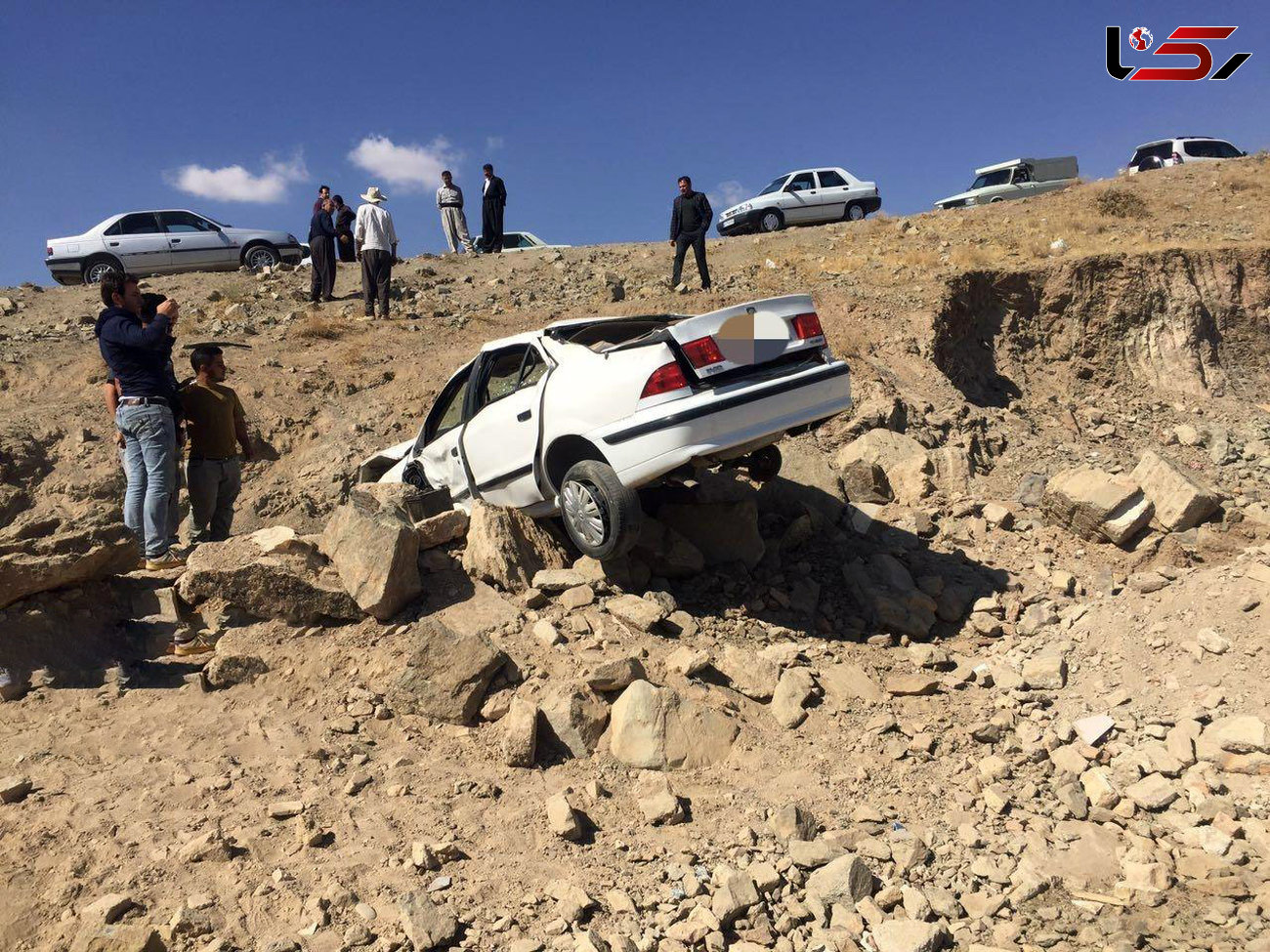 سقوط سمند از جاده روستای کوسه به دره + تصاویر