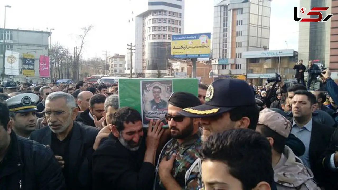پیکر مطهر یک شهید سانحه هوایی در آمل تشییع شد 