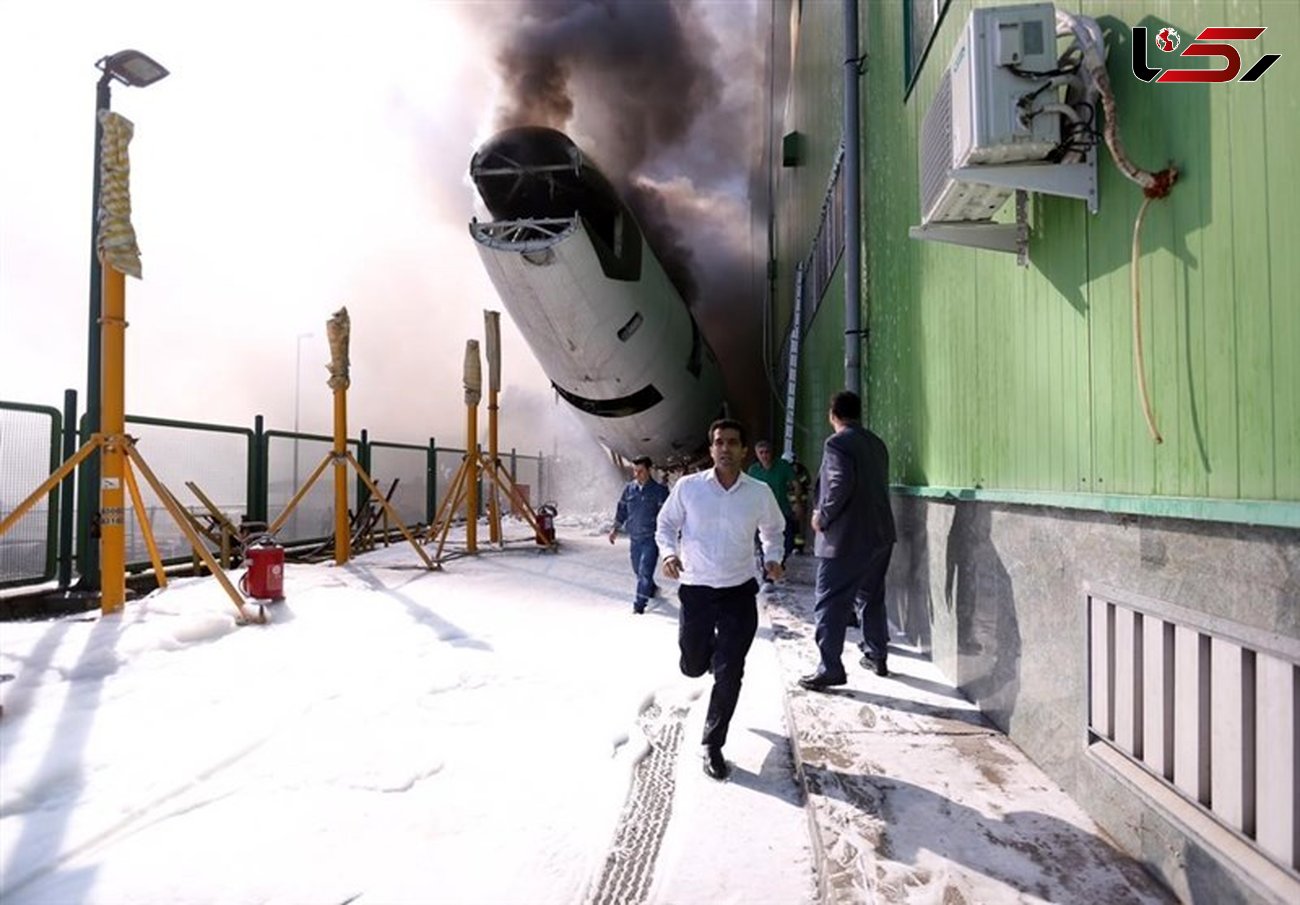 آتش سوزی یک هواپیما در فرودگاه امام خمینی +عکس