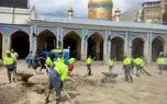 فیلم پاکسازی ضریح و صحن امام زاده داوود سه روز بعد از سیل / ادامه امدادرسانی گسترده نیروهای امدادی