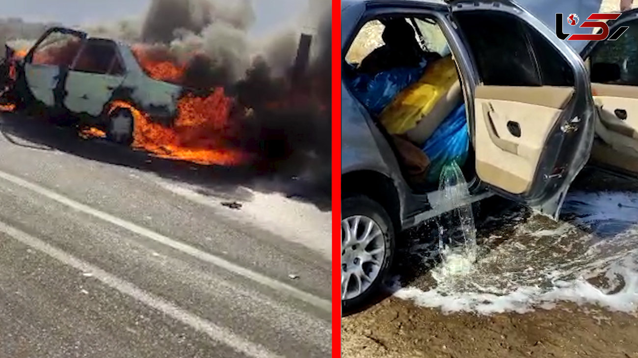 فیلم انفجار خودروی سوخت بر در جنوب ایران/ صبح امروز در چهارشاهی کرمان رخ داد + جزئیات