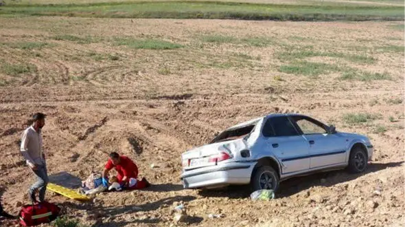 واژگونی خودرو سواری سمند در محور ارومیه _ سرو با ۶ مصدوم