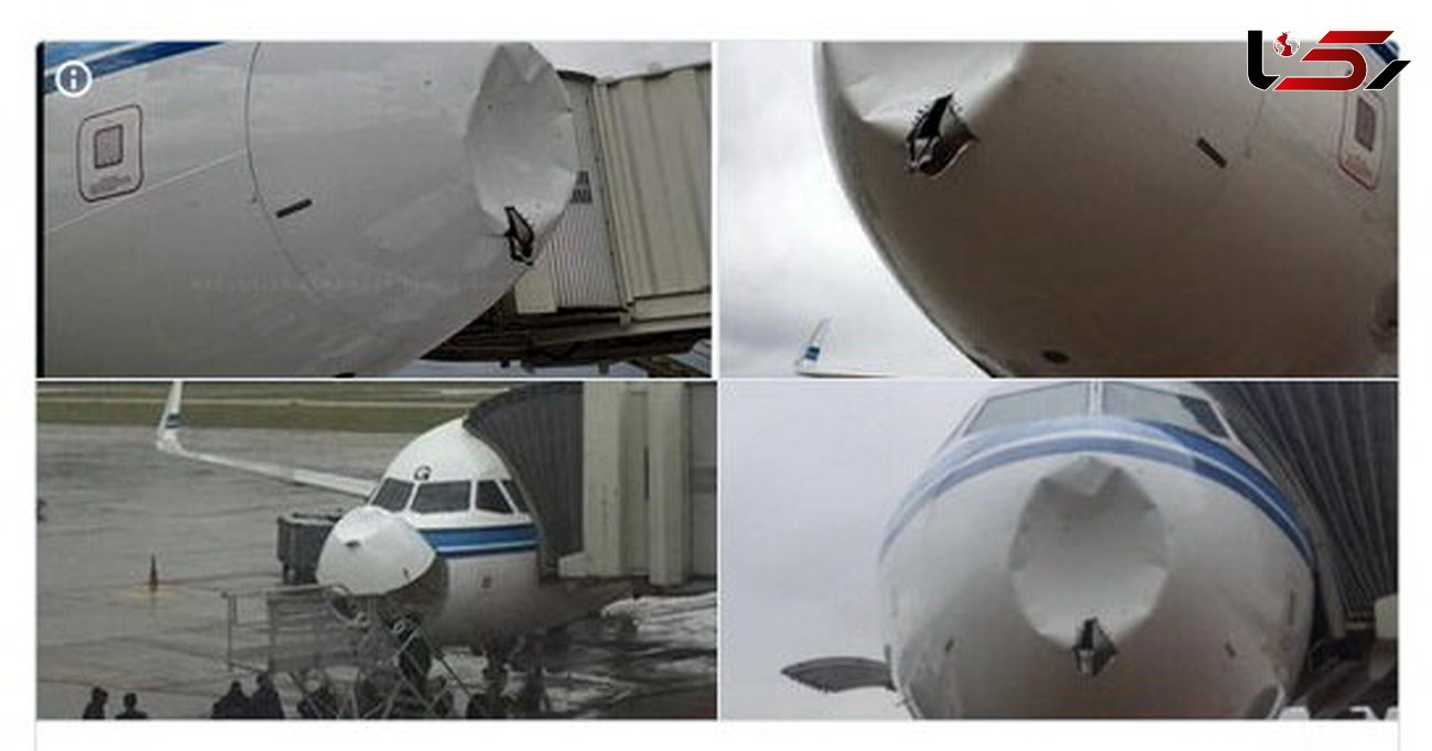 عجیب ترین تصادف هواپیما با توده یخ در آسمان!