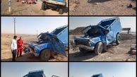 واژگونی مرگبار نیسان در جاده سمنان- سرخه + عکس