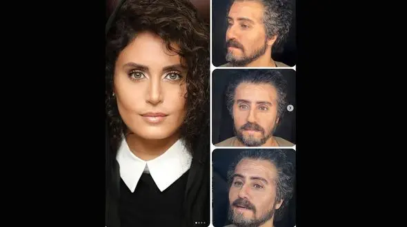 فیلم/ رقص مردانه الناز شاکردوست با ریش و سبیل و با مجوز قانونی /الناز : مرد شدنم مبارک ! ...