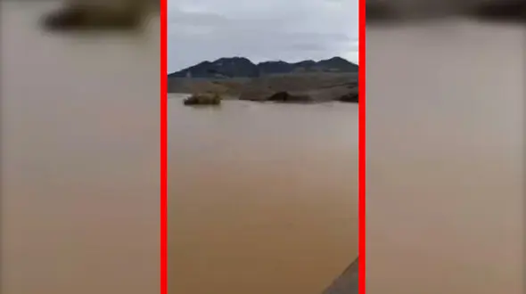 فیلم آبگیری کامل سازه آبخیزداری نازدشت هرمزگان