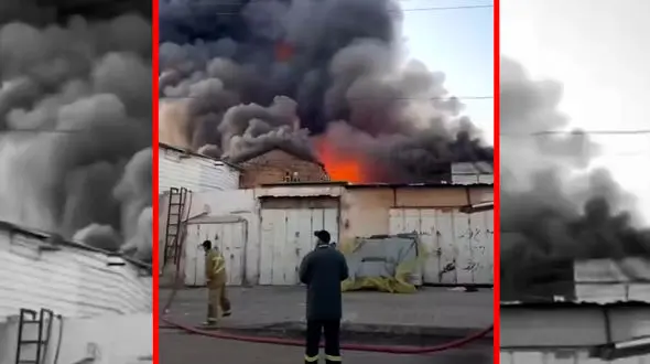 فیلم نجات ۸ انبار از آتش سوزی