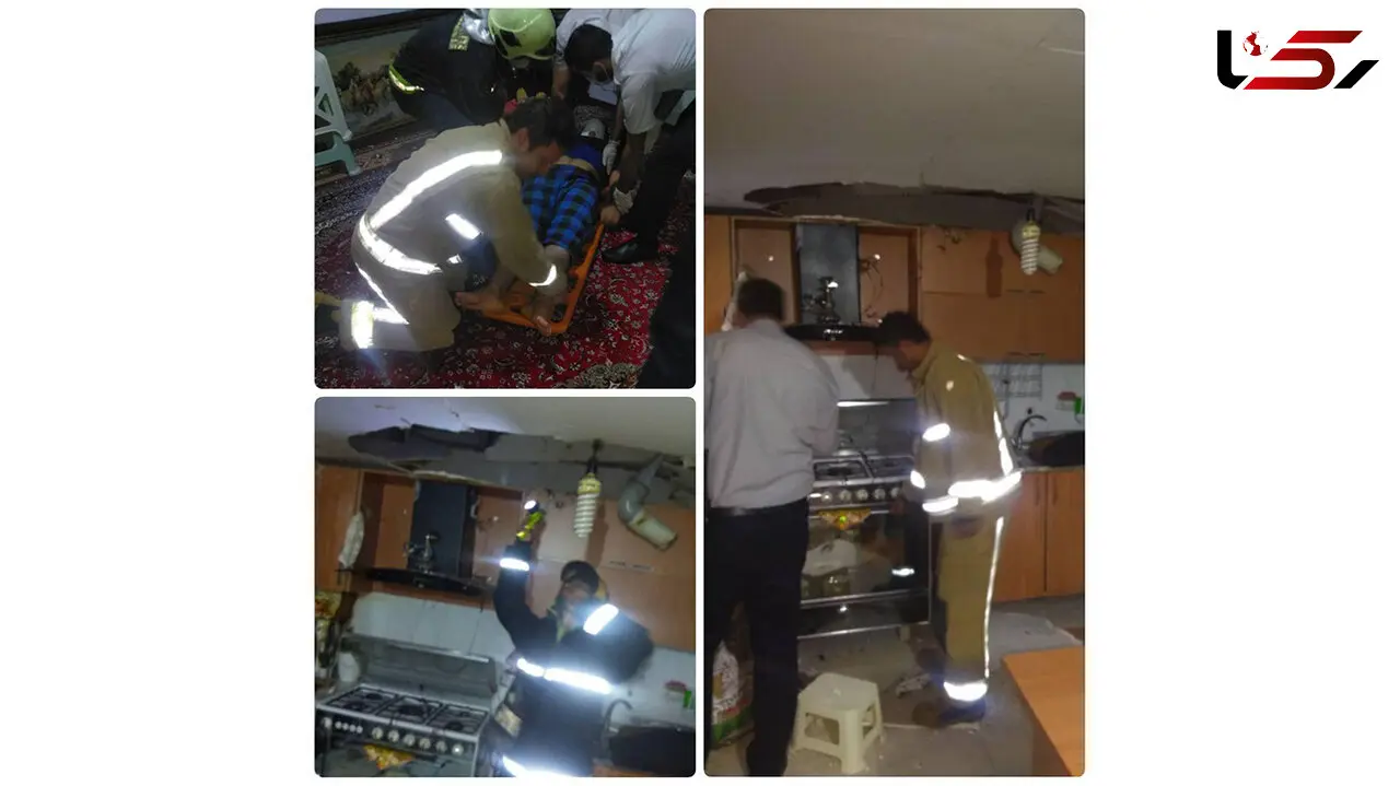 انفجار  هولناک در پرند / سقف آشپزخانه فرو ریخت + عکس