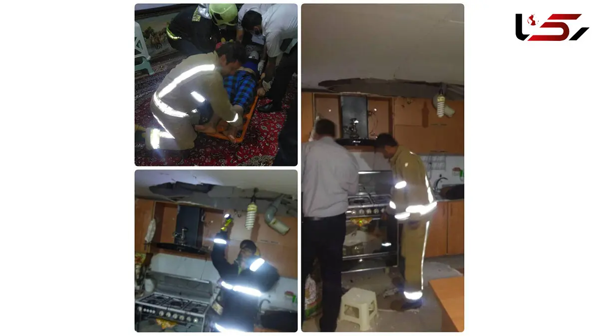 انفجار  هولناک در پرند / سقف آشپزخانه فرو ریخت + عکس