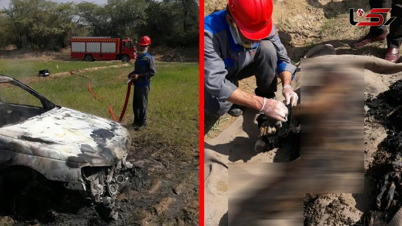 دست و پای مرد اهوازی را بستند و زنده زنده داخل صندوق عقب پژو به آتش کشیدند+عکس (14+)