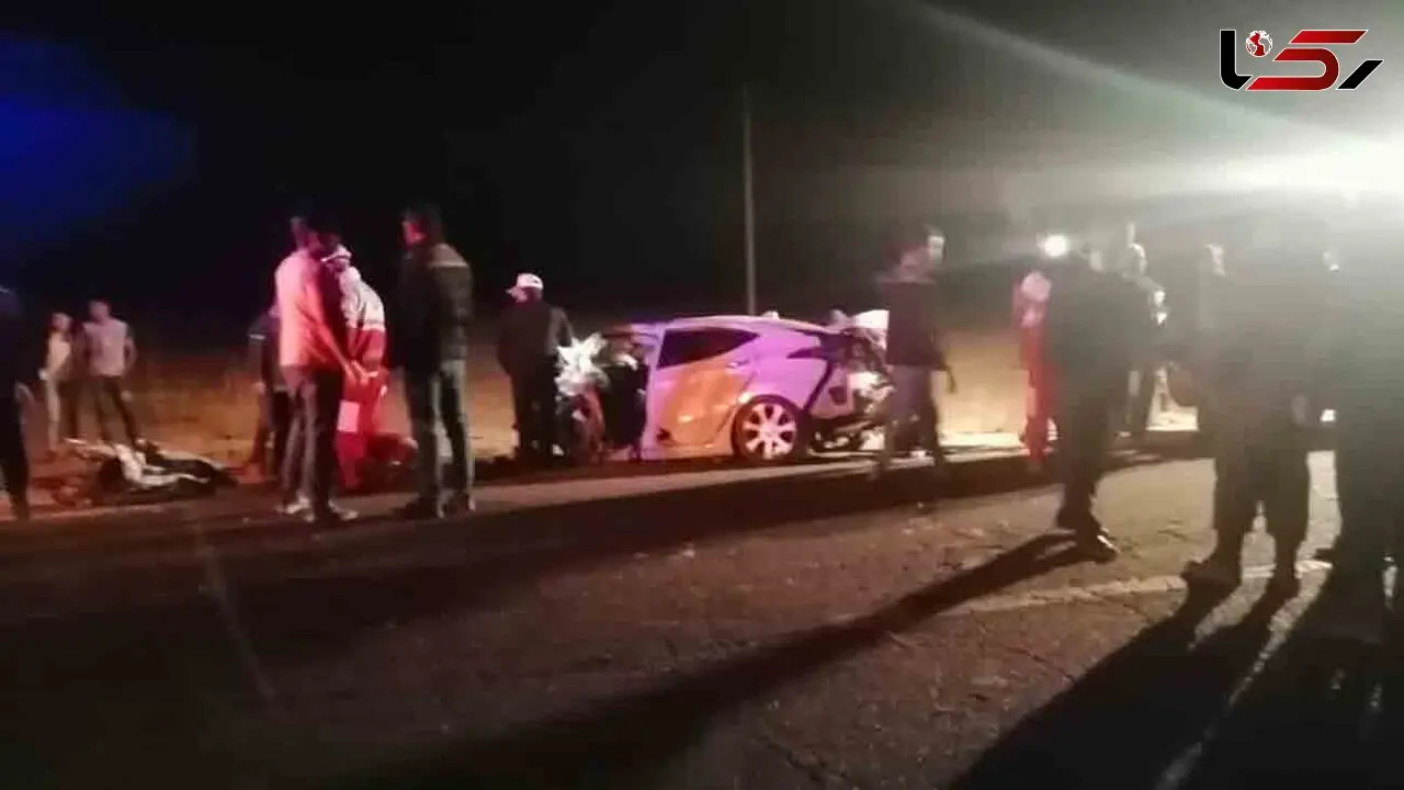 قتل عام وحشتناک در تصادف شبانه جاده تکاب - بیجار