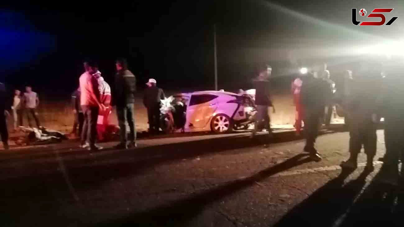 قتل عام وحشتناک در تصادف شبانه جاده تکاب - بیجار