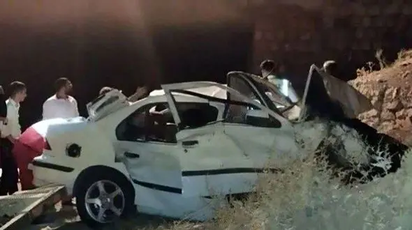 مرگ هولناک 4 سمند سوار در جاده تبریز / کشف جسد و لاشه خودرو در پایین پل