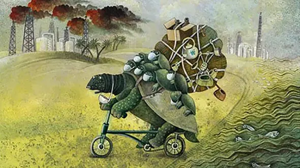 اقدام جالب سازمان ملل و یک گالری هنری برای حفظ محیط زیست در تهران 