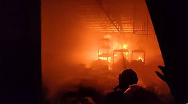 آتش سوزی گسترده انبار تینر در جنوب تهران + تصاویر