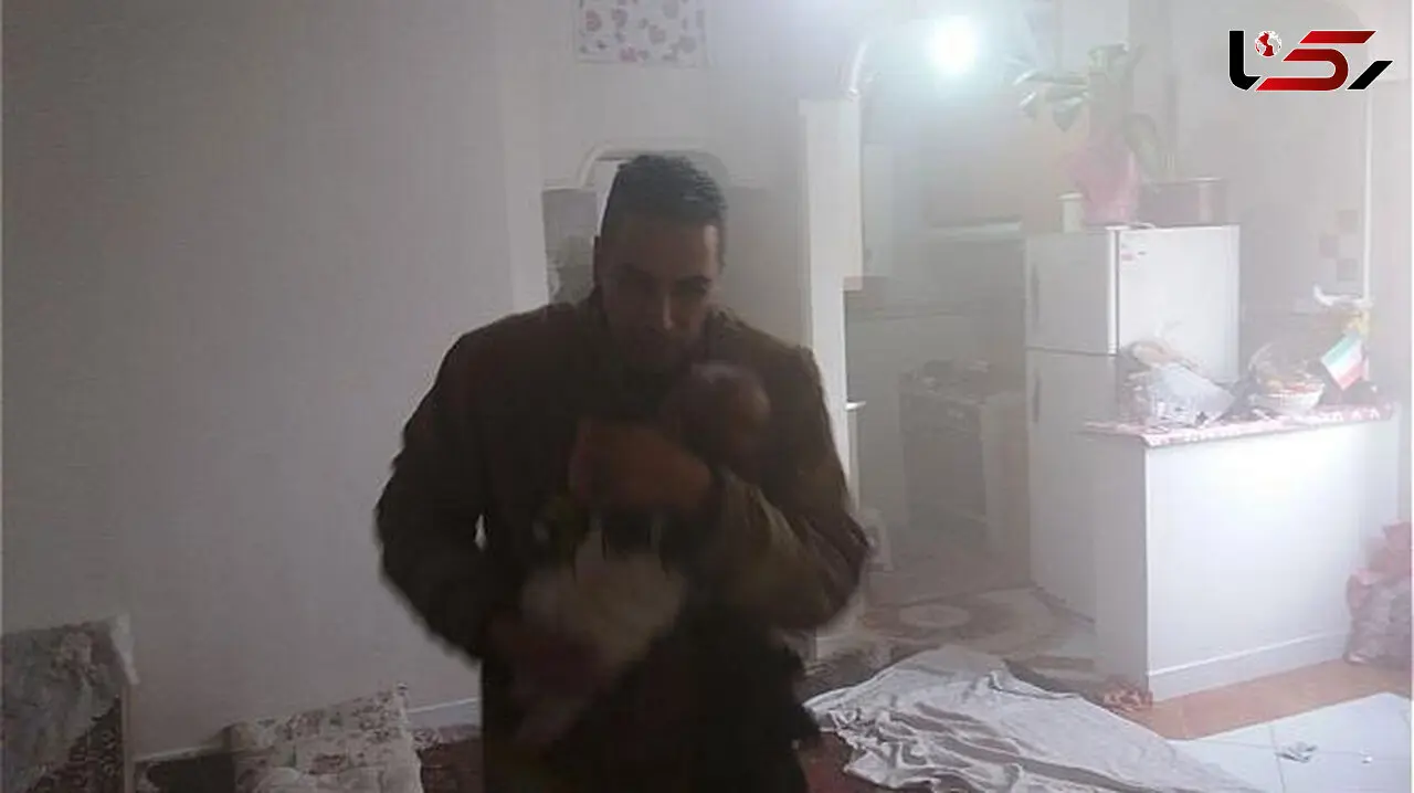 نجات از مرگ هولناک 3 کودک و یک مادر از حلقه آتش ساختمان 5 طبقه +تصاویر