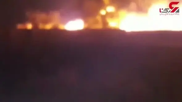 روستای صالح آباد در آتش خط لوله نفت اهواز سوخت + فیلم 