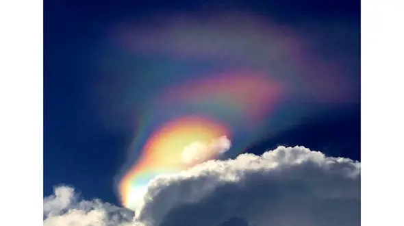 پدیده حیرت‌انگیز رنگین کمان آتشین+ تصاویر 