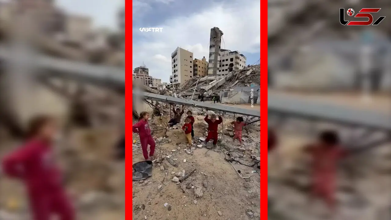 فیلم امید و شادی کودکان در دل ویرانه‌های جنگ