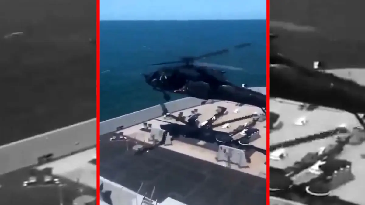 فیلم توقیف نفتکش تحریم شده ونزوئلا در آب‌های بین‌المللی