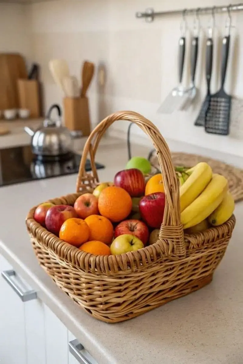 مدل سبد حصیری برای میوه ترند