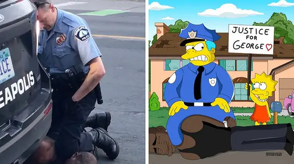 سیمپسون‌ها و یک پیش بینی جنجالی جدید درباره آمریکا و قتل مرد سیاه پوست + عکس