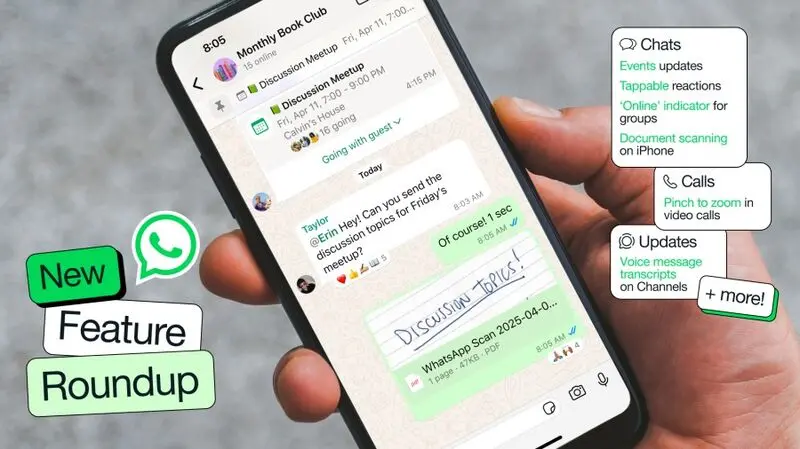 قابلیت‌های جدید اپدیت واتساپ