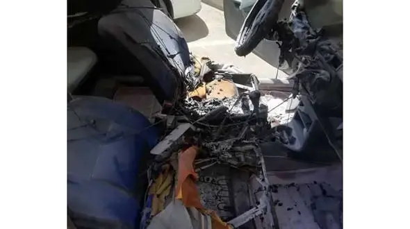 انفجار شیشه عطر پراید مرد یزدی را به آتش کشید + عکس 