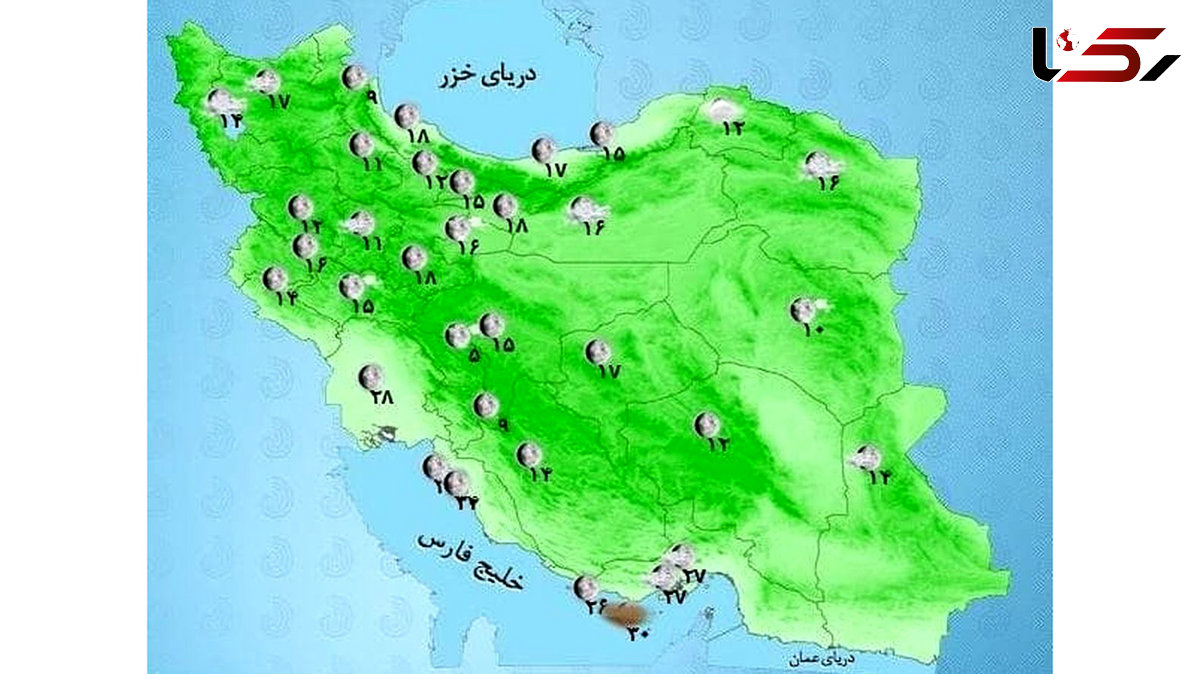 کاهش محسوس دما در استان‌های ساحلی خزر 