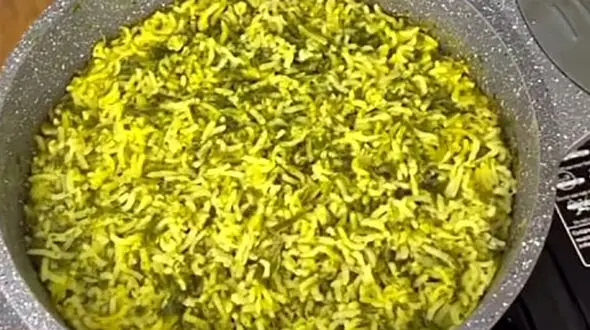 طرز تهیه سبزی پلو کته خوشرنگ + فیلم